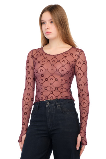 Купить оригинал Лонгслів MS25012 от бренда MARINE SERRE Лонгслів MARINE SERRE MS25012