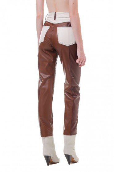 Вкорочені брюки з эко-шкіри NANUSHKA NANp20015