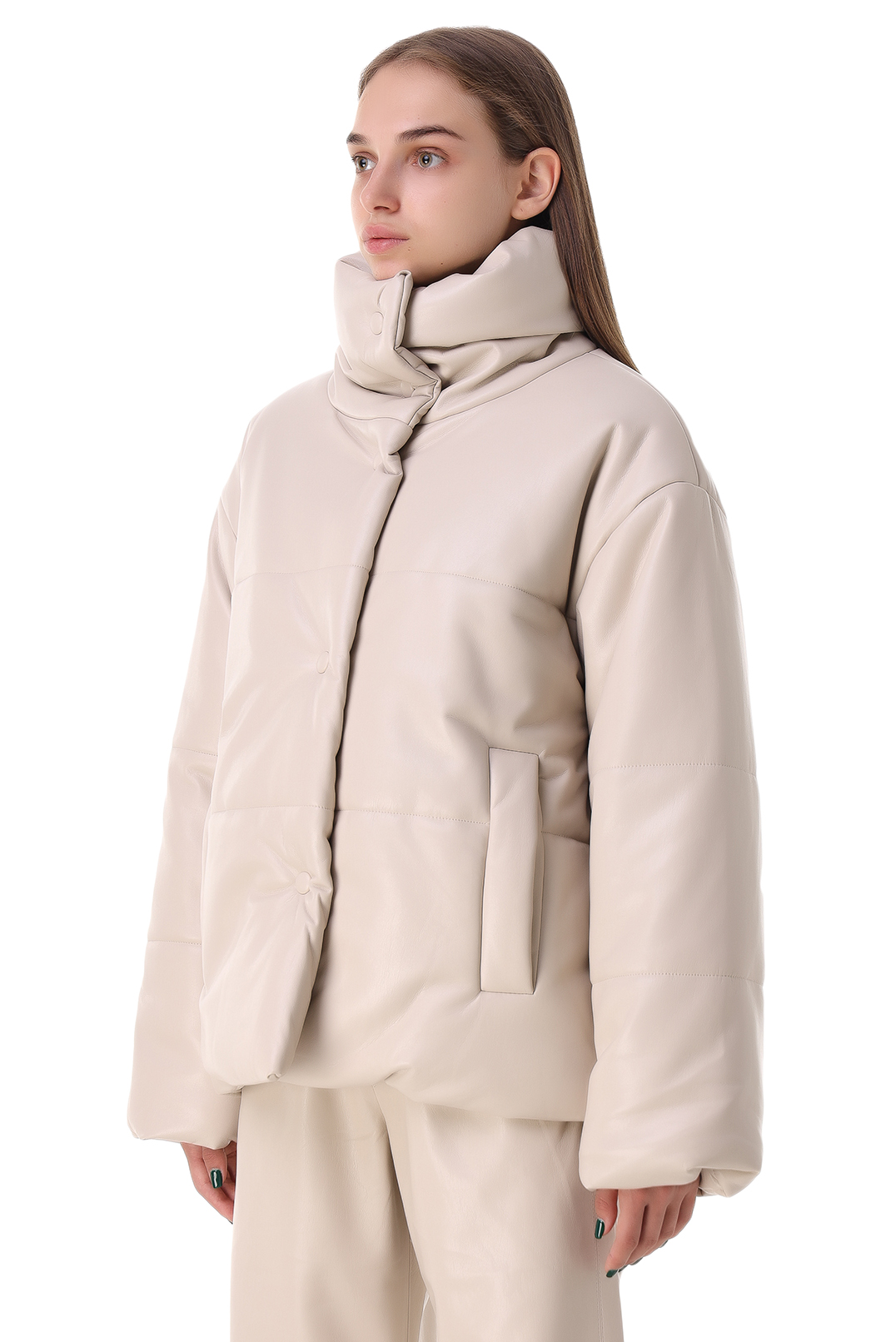 Стьобана куртка з еко-шкіри NANUSHKA NANp21012