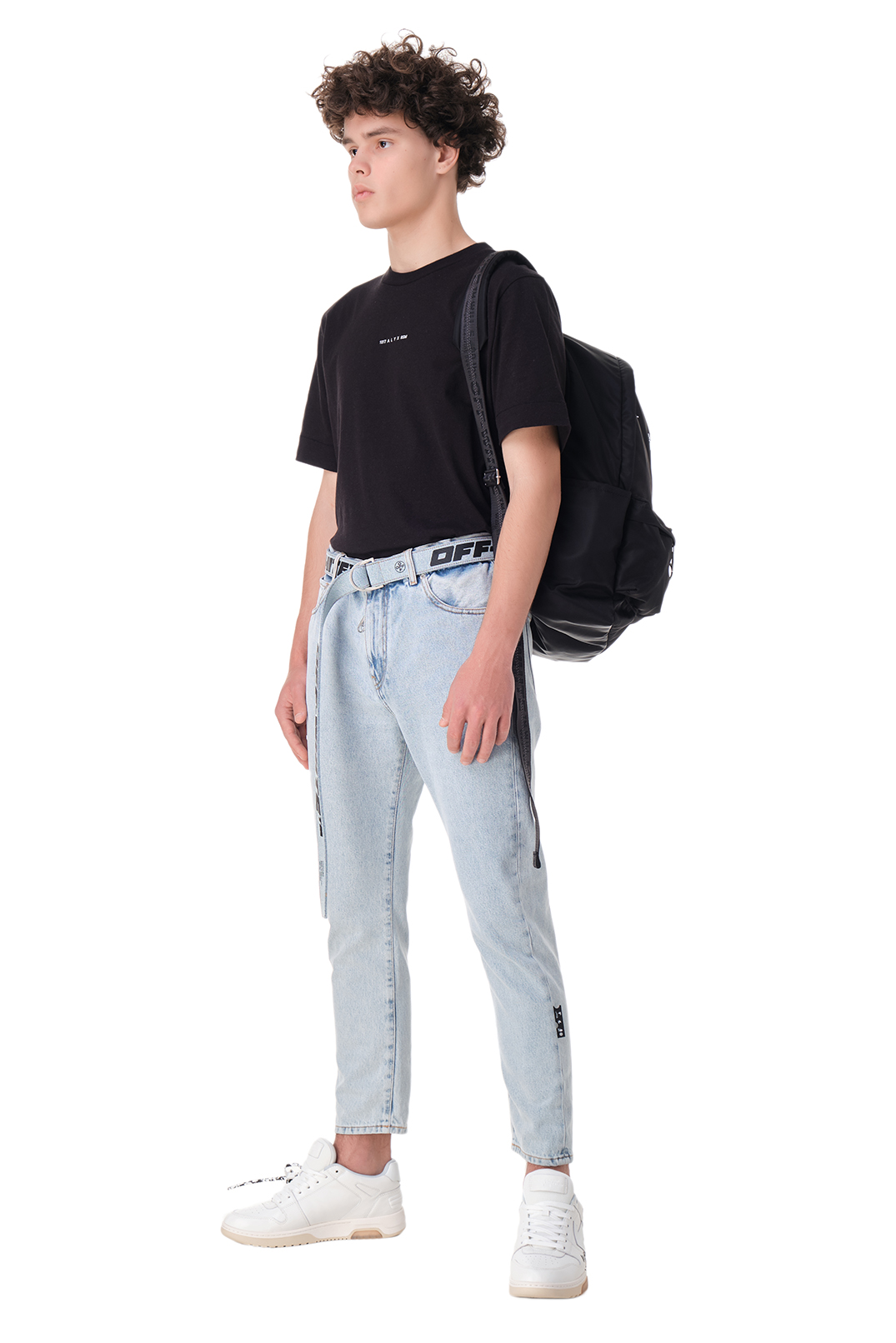 Вкорочені джинси зі зйомним поясом OFF-WHITE OWmp11020