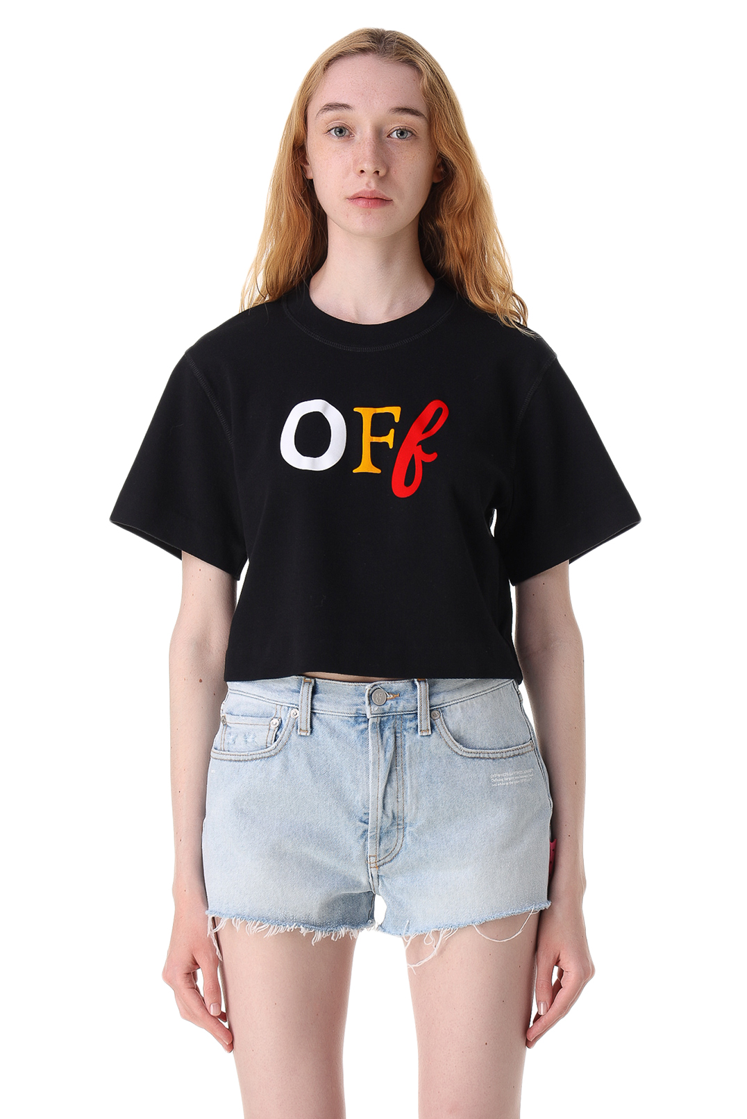 Вкорочена футболка з логотипом OFF-WHITE OWw11004