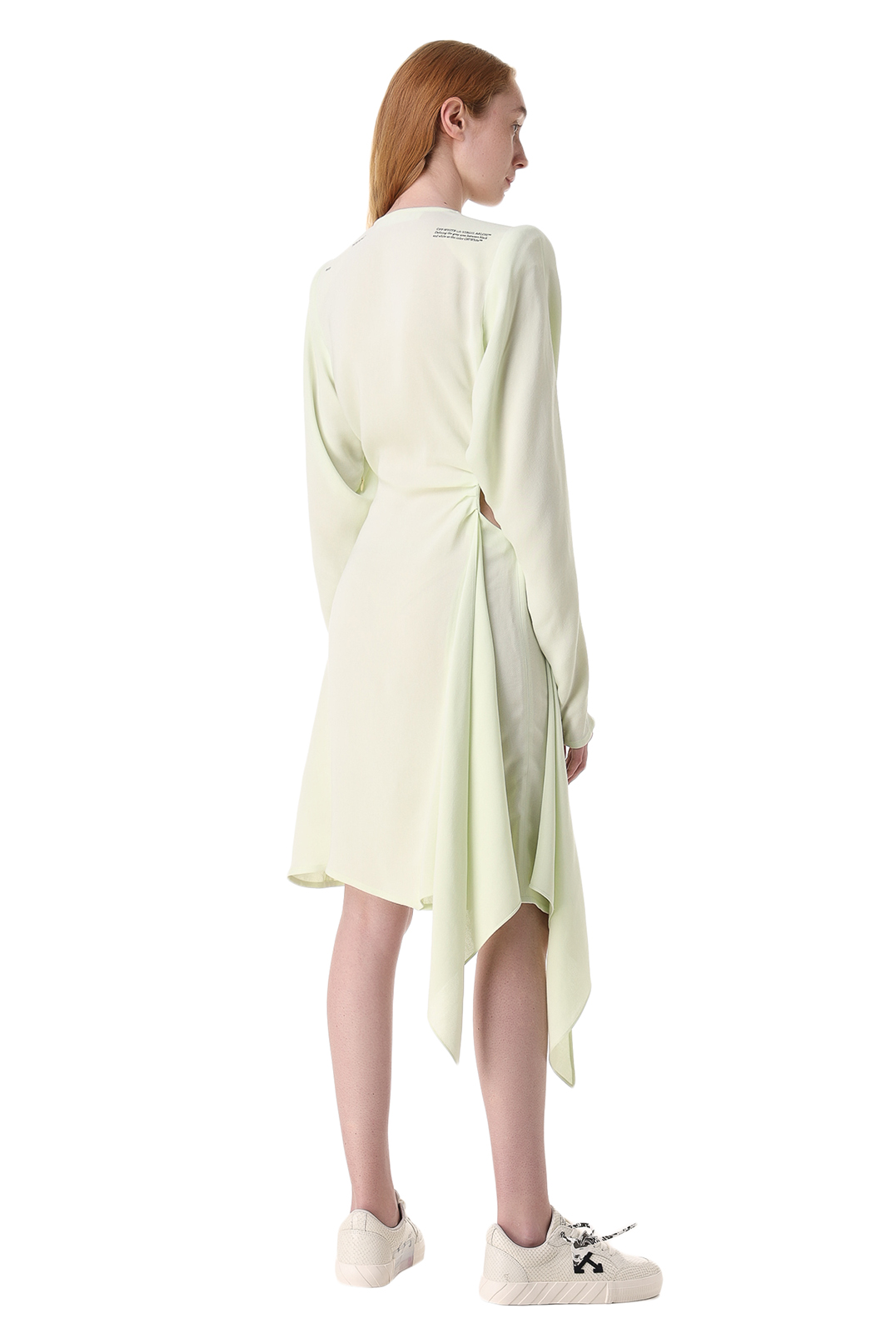 Асимметричное платье с принтом OFF-WHITE OWw11017