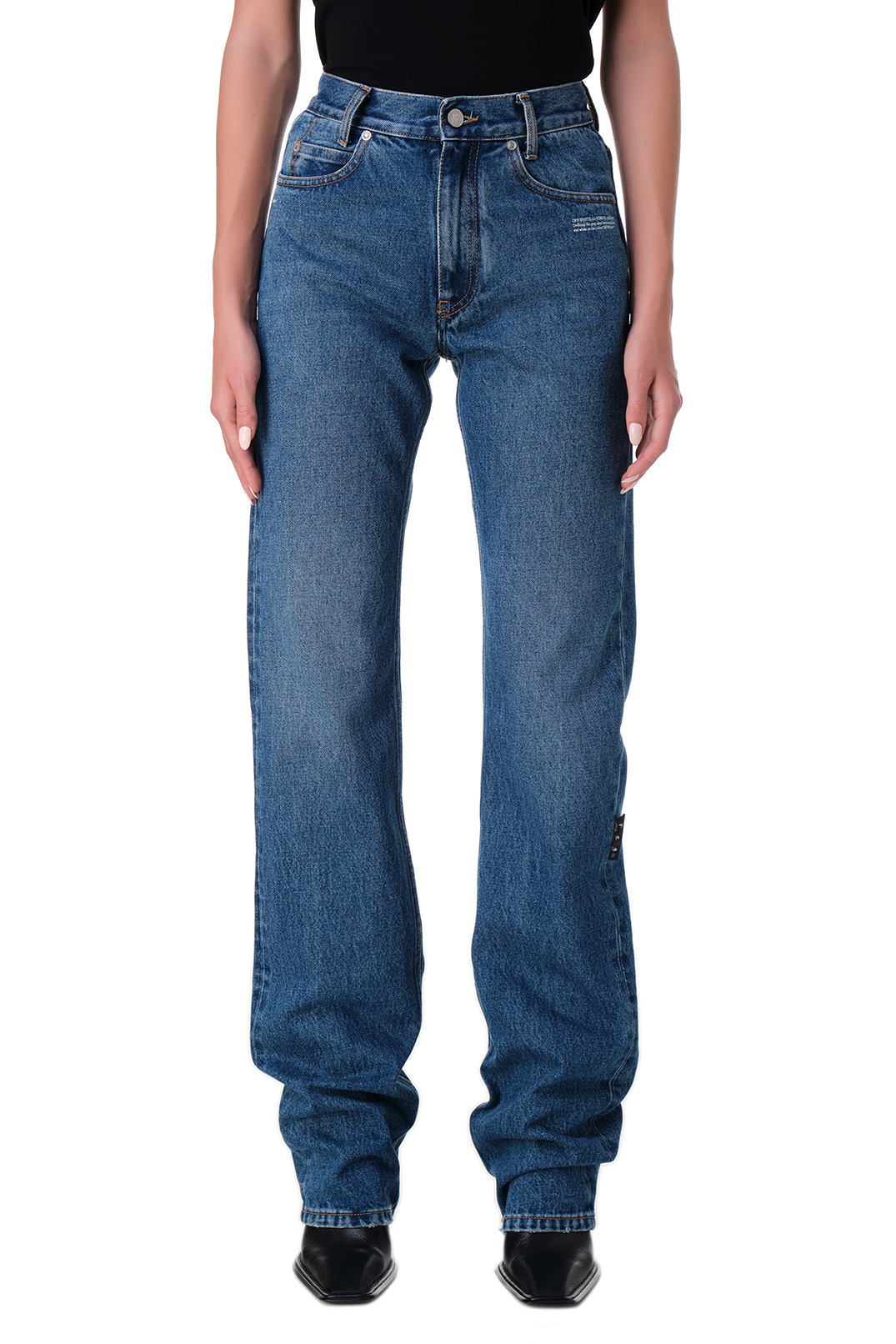 Удлиненные джинсы OFF-WHITE OWw20016
