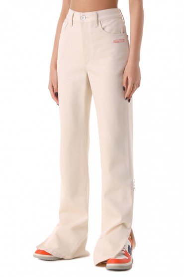 Удлиненные джинсы с разрезами OFF-WHITE OWw21067 