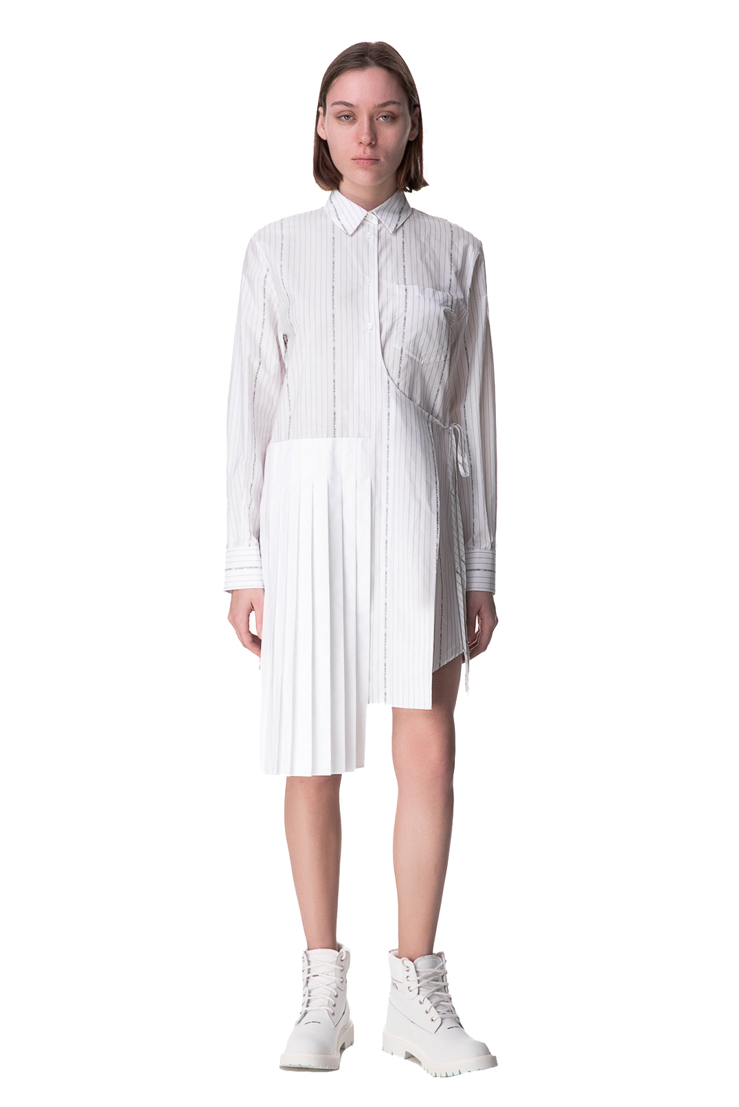 Асиметричне плаття-сорочка на запах OFF-WHITE OWwp10023