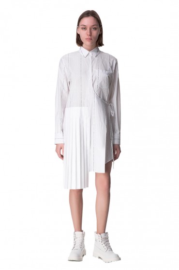 Асиметричне плаття-сорочка на запах OFF-WHITE OWwp10023