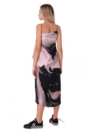 Асиметрична сукня з принтом OFF-WHITE OWwp11021