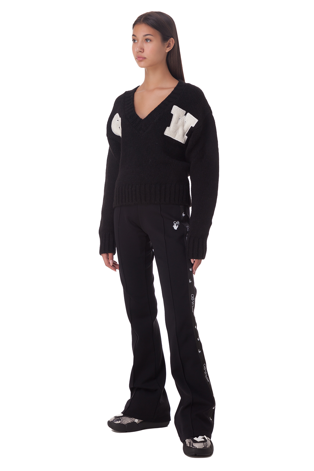Вкорочений светр з нашивками OFF-WHITE OWwp20029