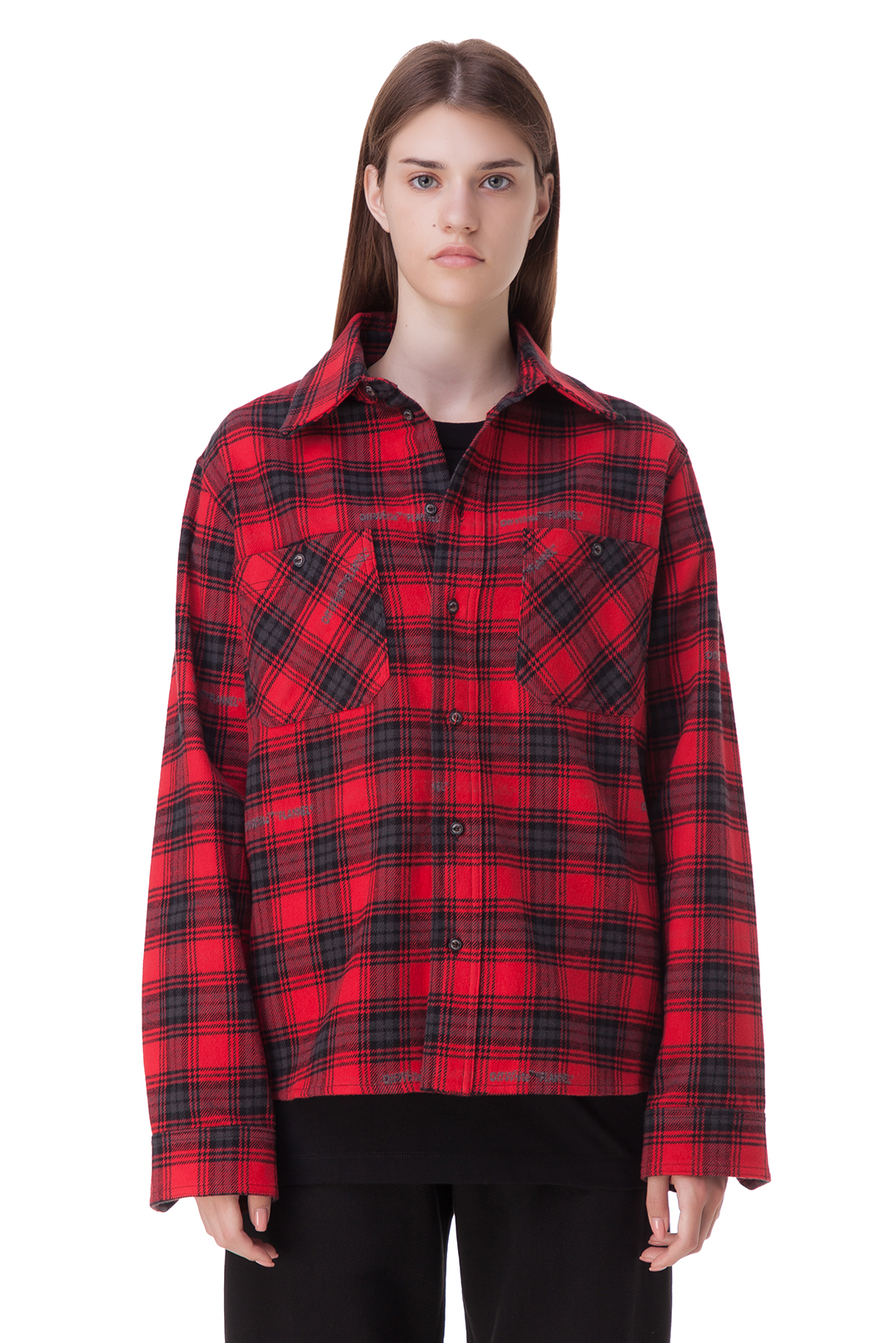 Рубашка oversize в клетку OFF-WHITE OWwp20045