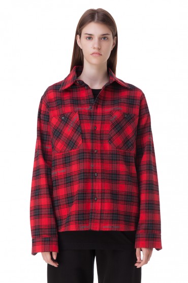 Рубашка oversize в клетку OFF-WHITE OWwp20045