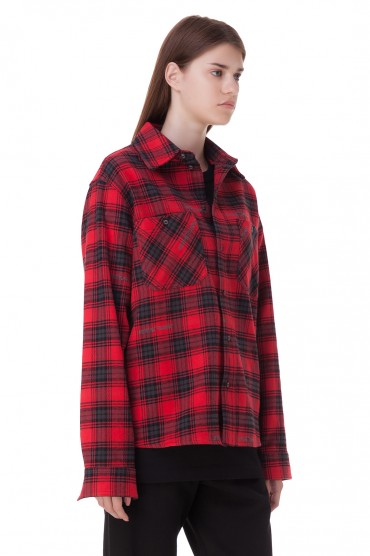 Рубашка oversize в клетку OFF-WHITE OWwp20045