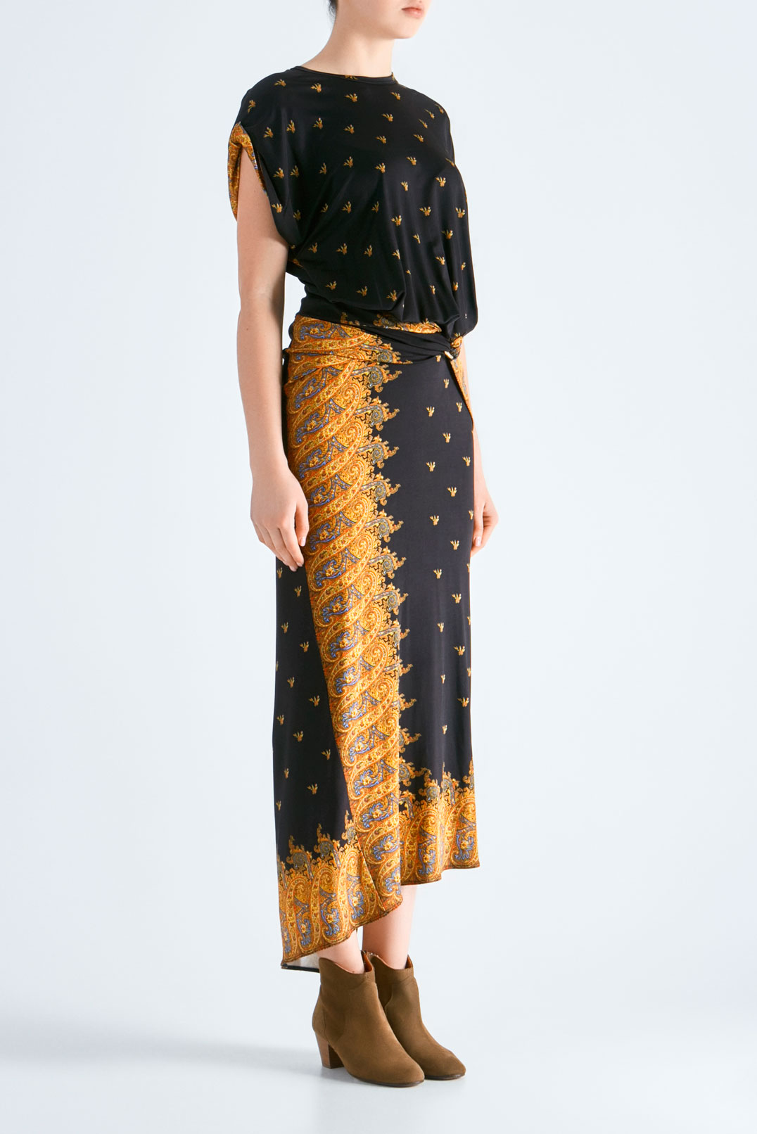 Асиметрична сукня з принтом PACO RABANNE PRw19005