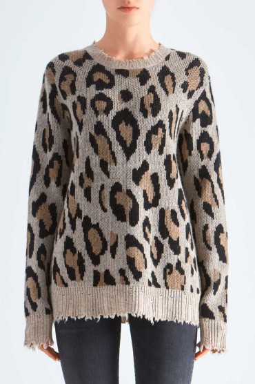 Леопардовий светр oversize R13 R1329004