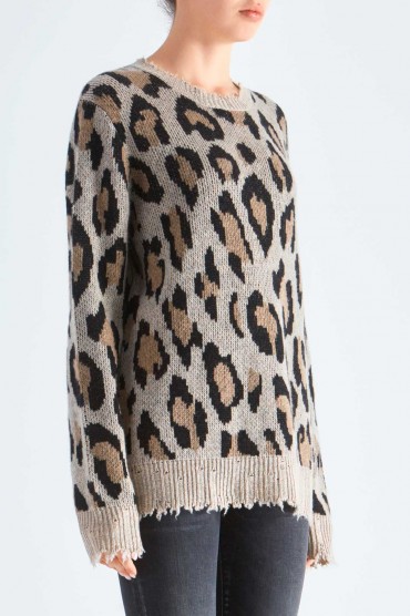 Леопардовий светр oversize R13 R1329004