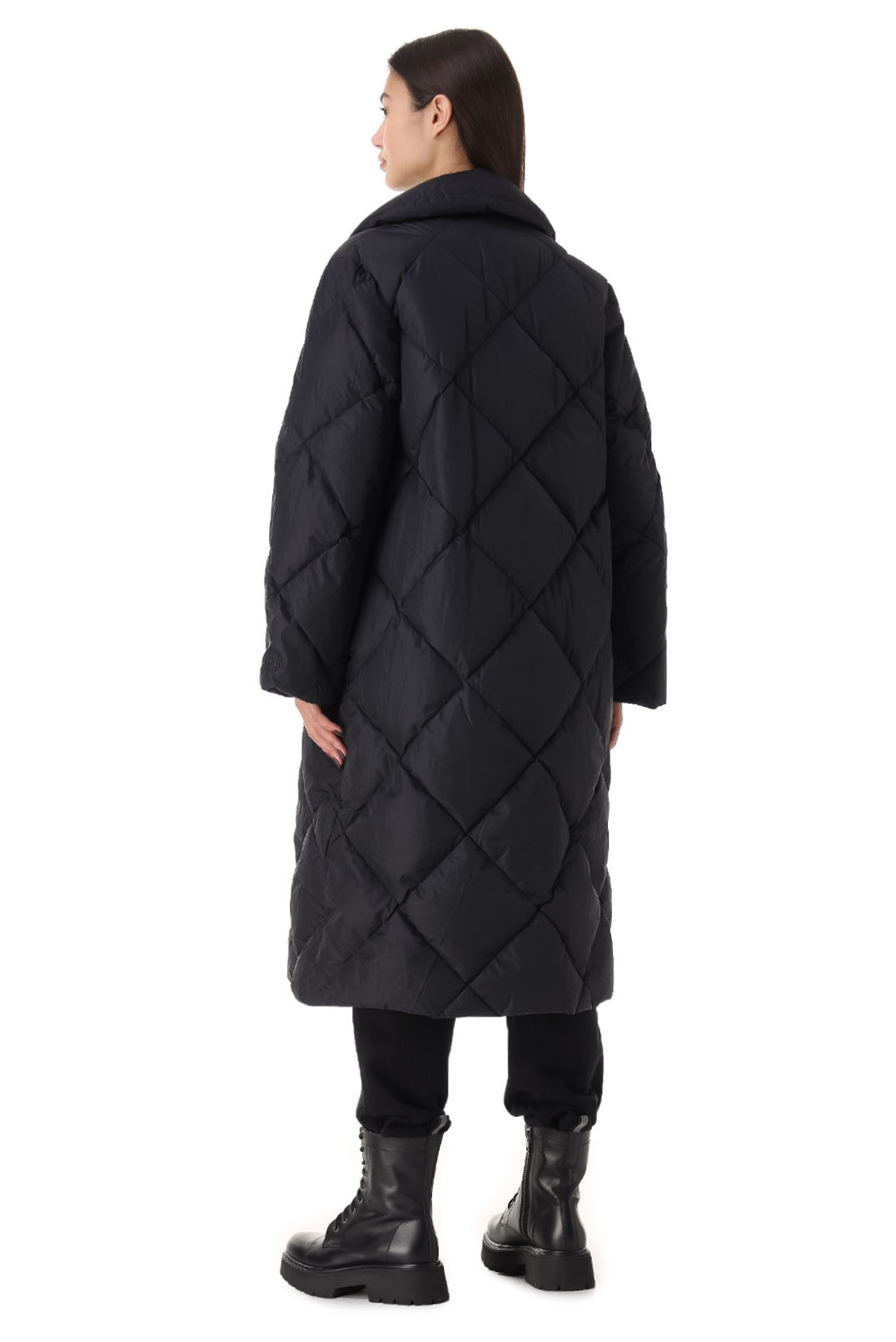 Двубортное стеганое пальто на пуху REPLUME REP21006
