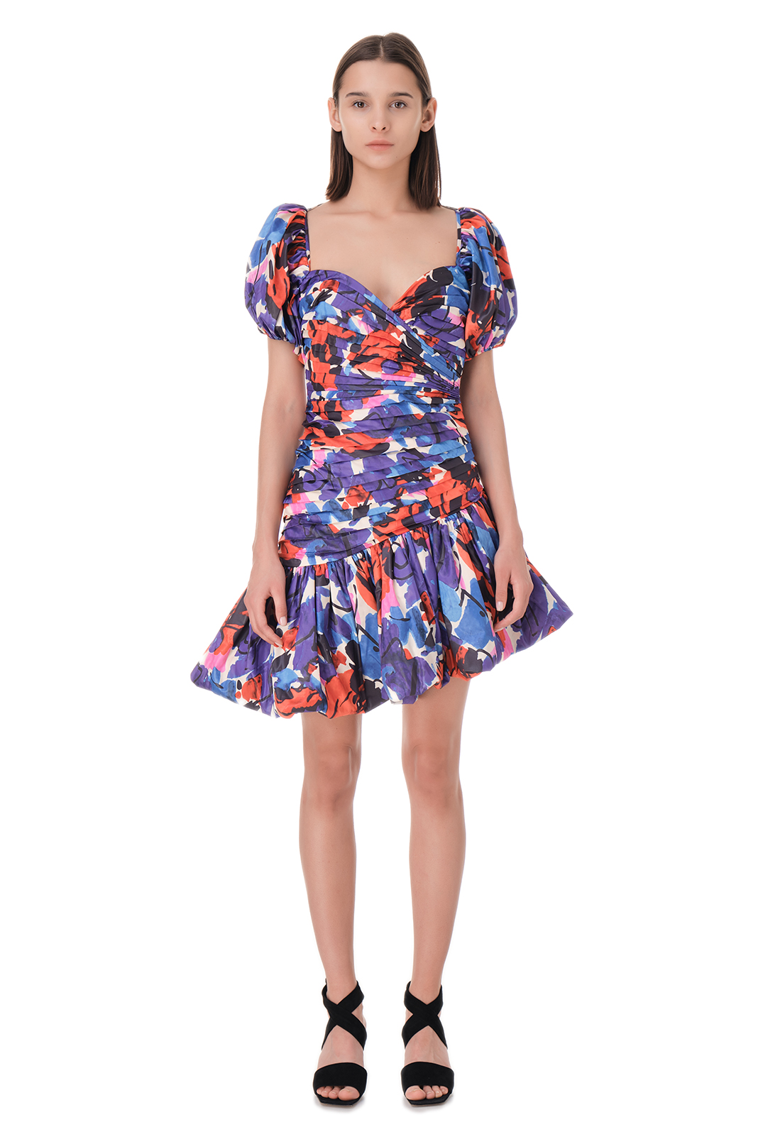 Асиметрична сукня з принтом ROTATE ROTp11010