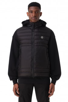 Жилет на пуху з потайним капюшоном