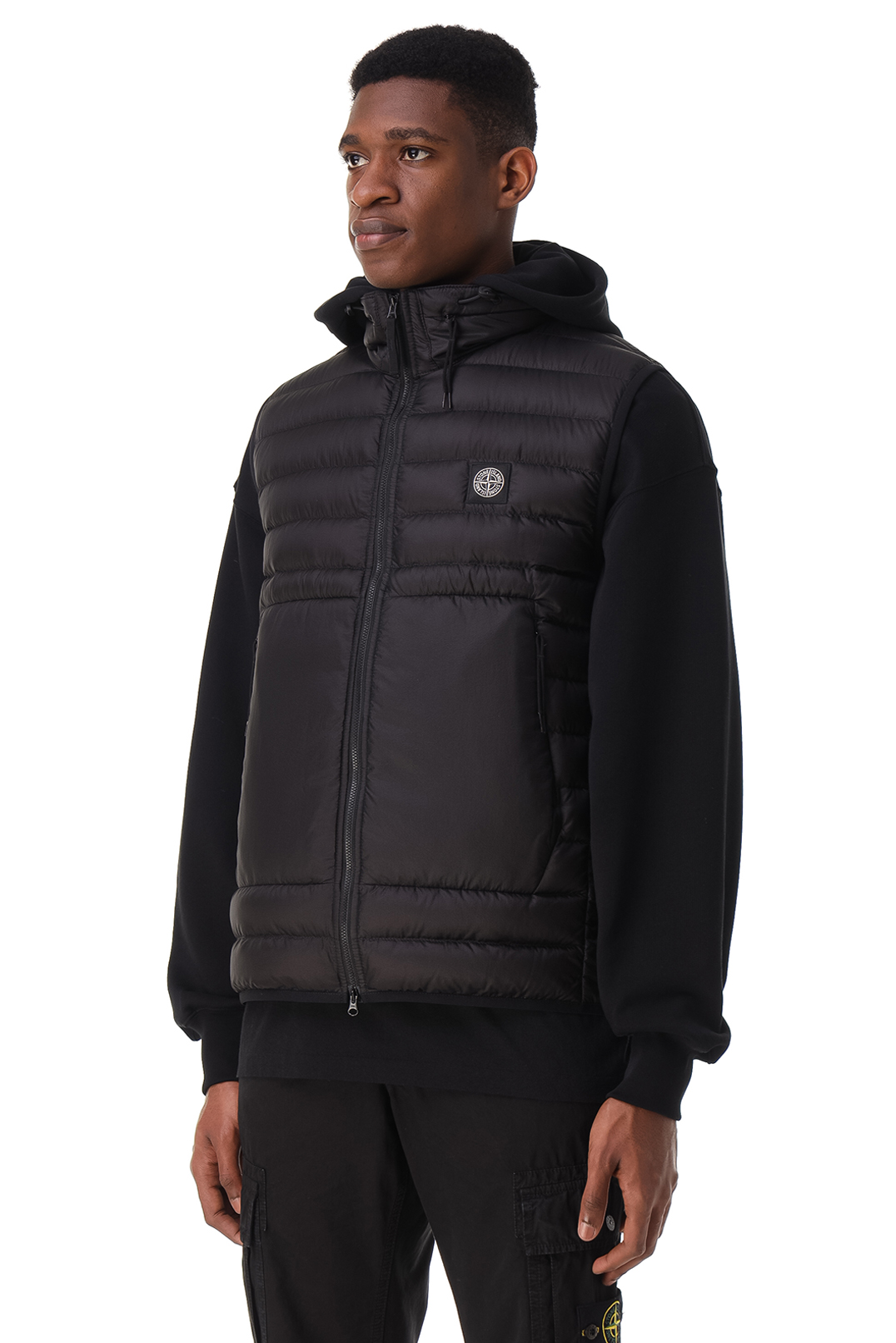 Жилет на пуху з потайним капюшоном STONE ISLAND STm12043