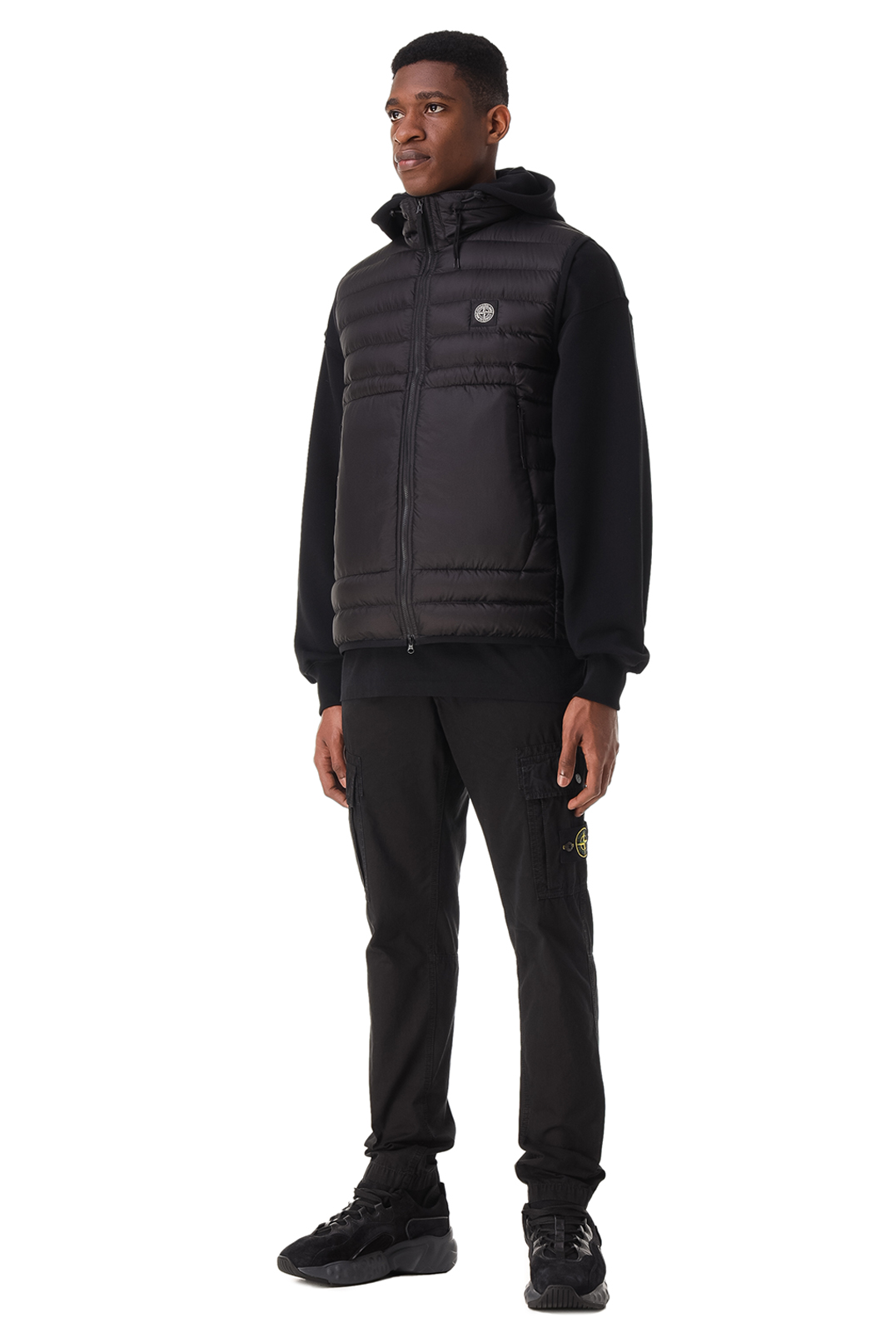 Жилет на пуху з потайним капюшоном STONE ISLAND STm12043