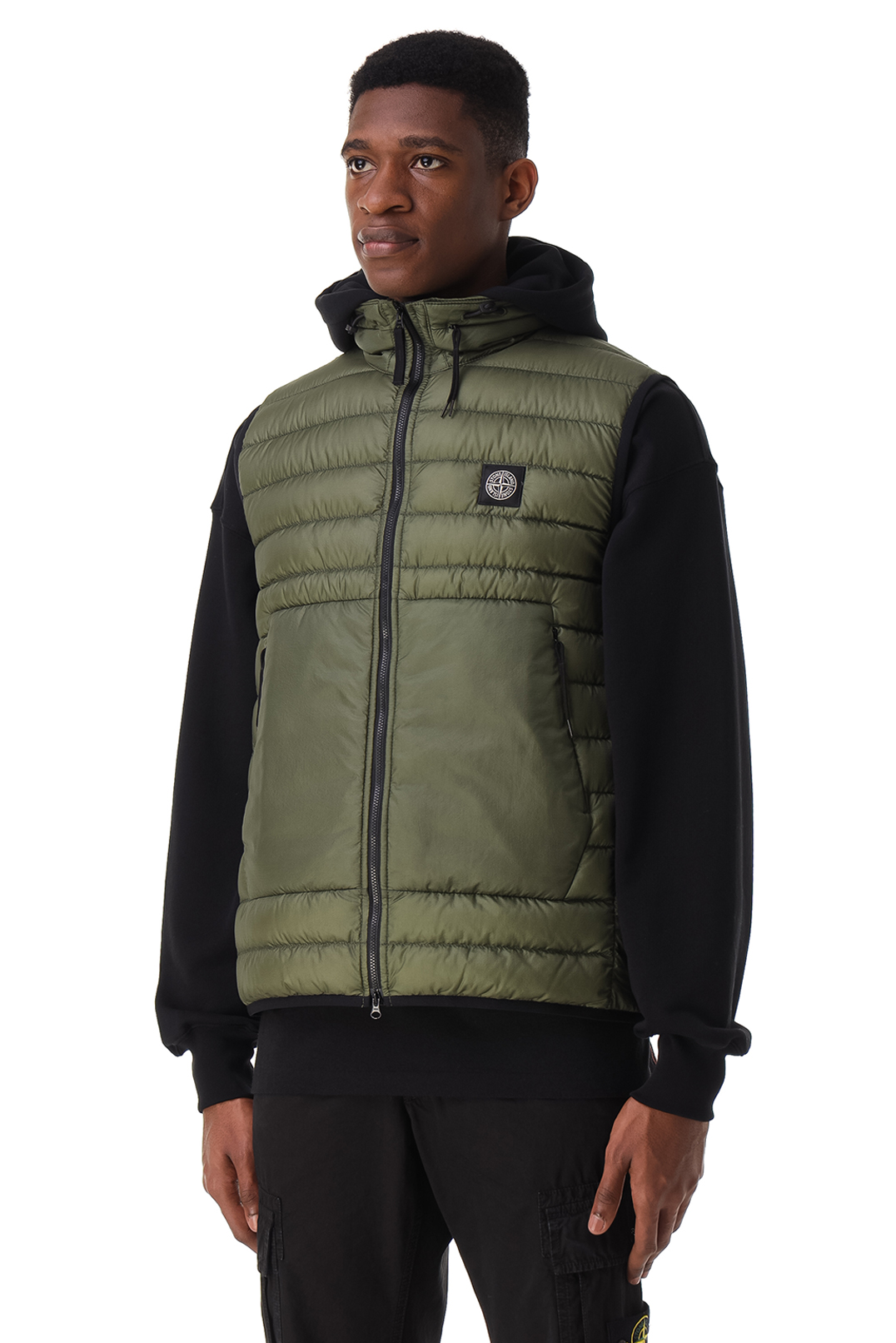Жилет на пуху з потайним капюшоном STONE ISLAND STm12044