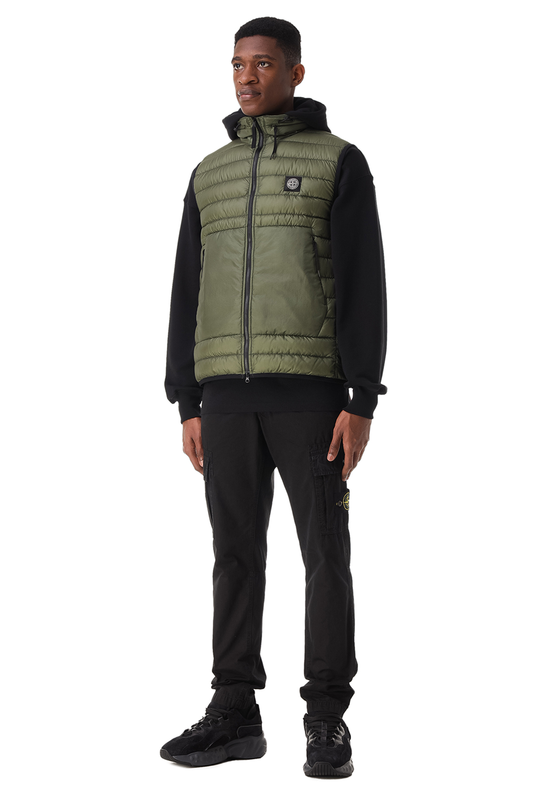 Жилет на пуху з потайним капюшоном STONE ISLAND STm12044
