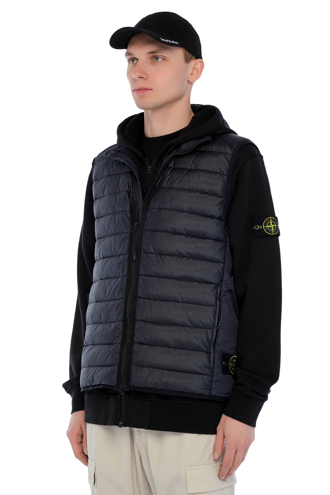 Стьобаний жилет на пуху STONE ISLAND STm15010