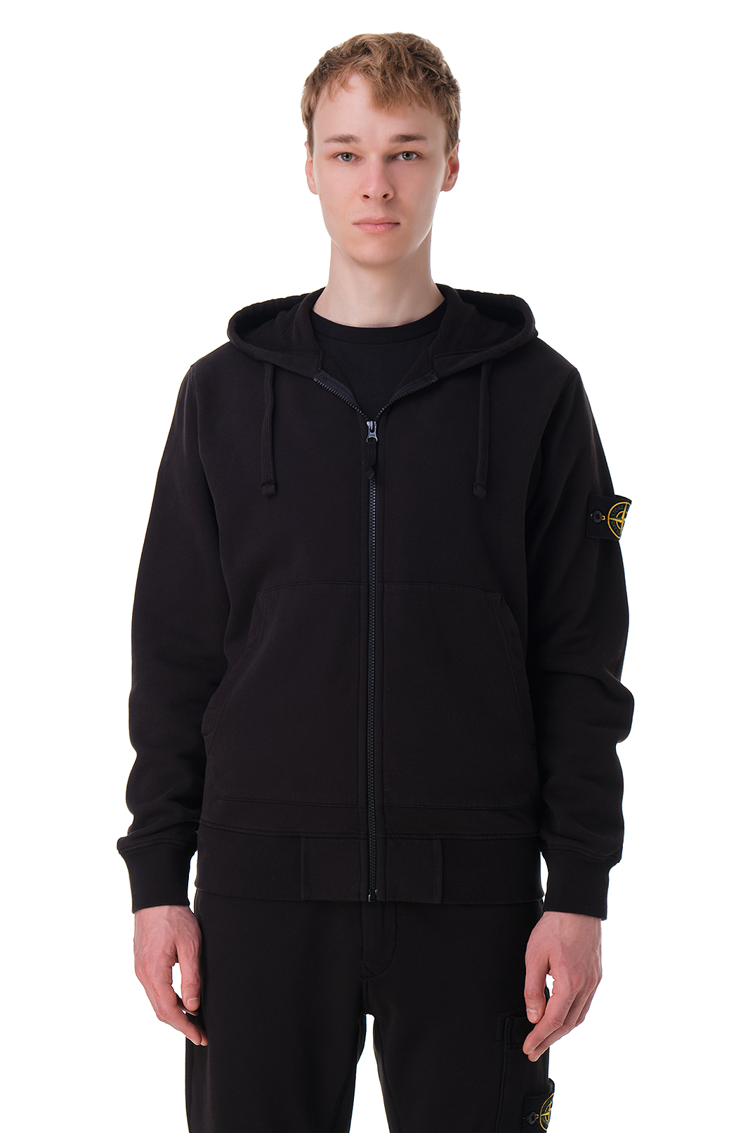 Худи на молнии со съемным патчем STONE ISLAND STm20029