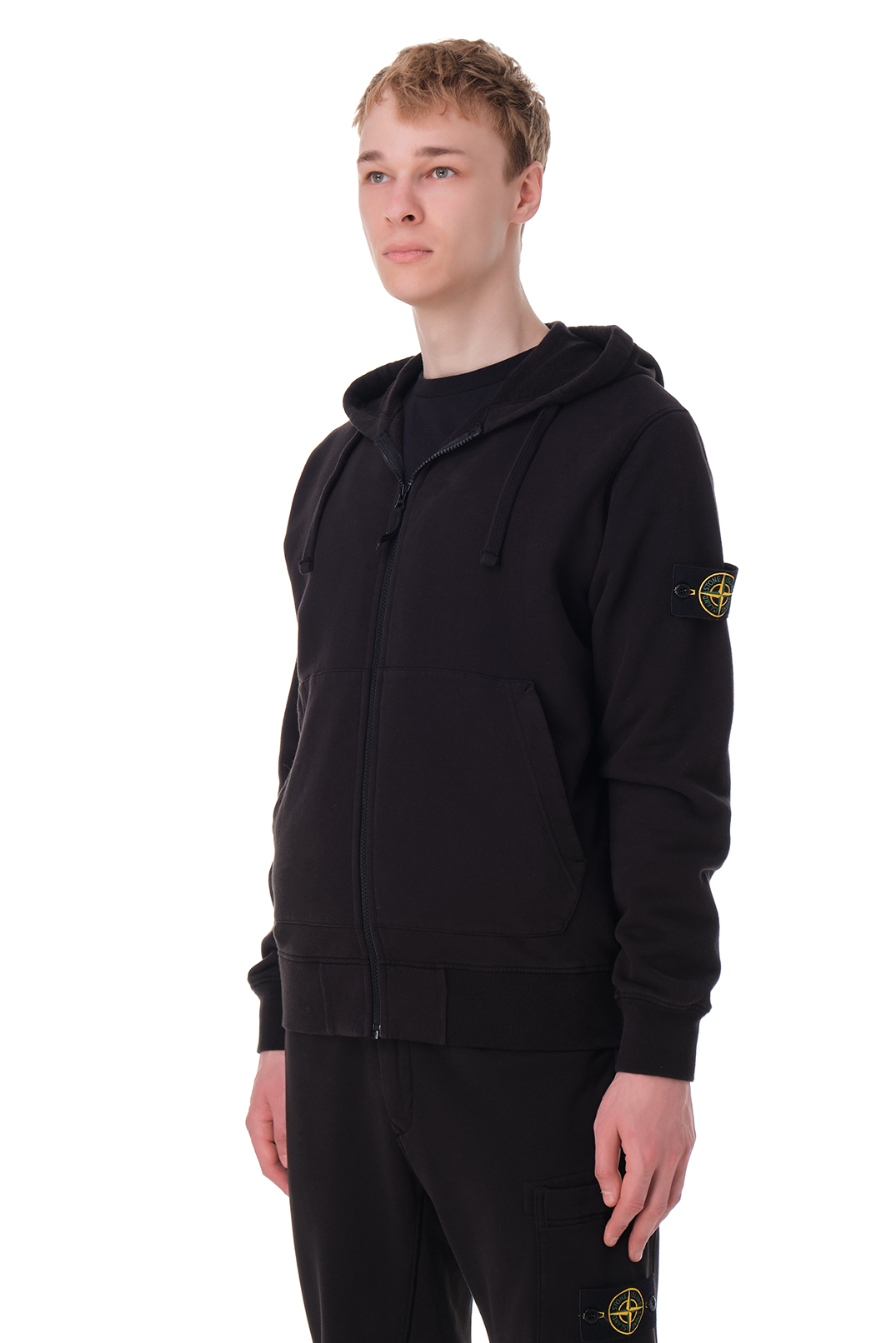 Худи на молнии со съемным патчем STONE ISLAND STm20029