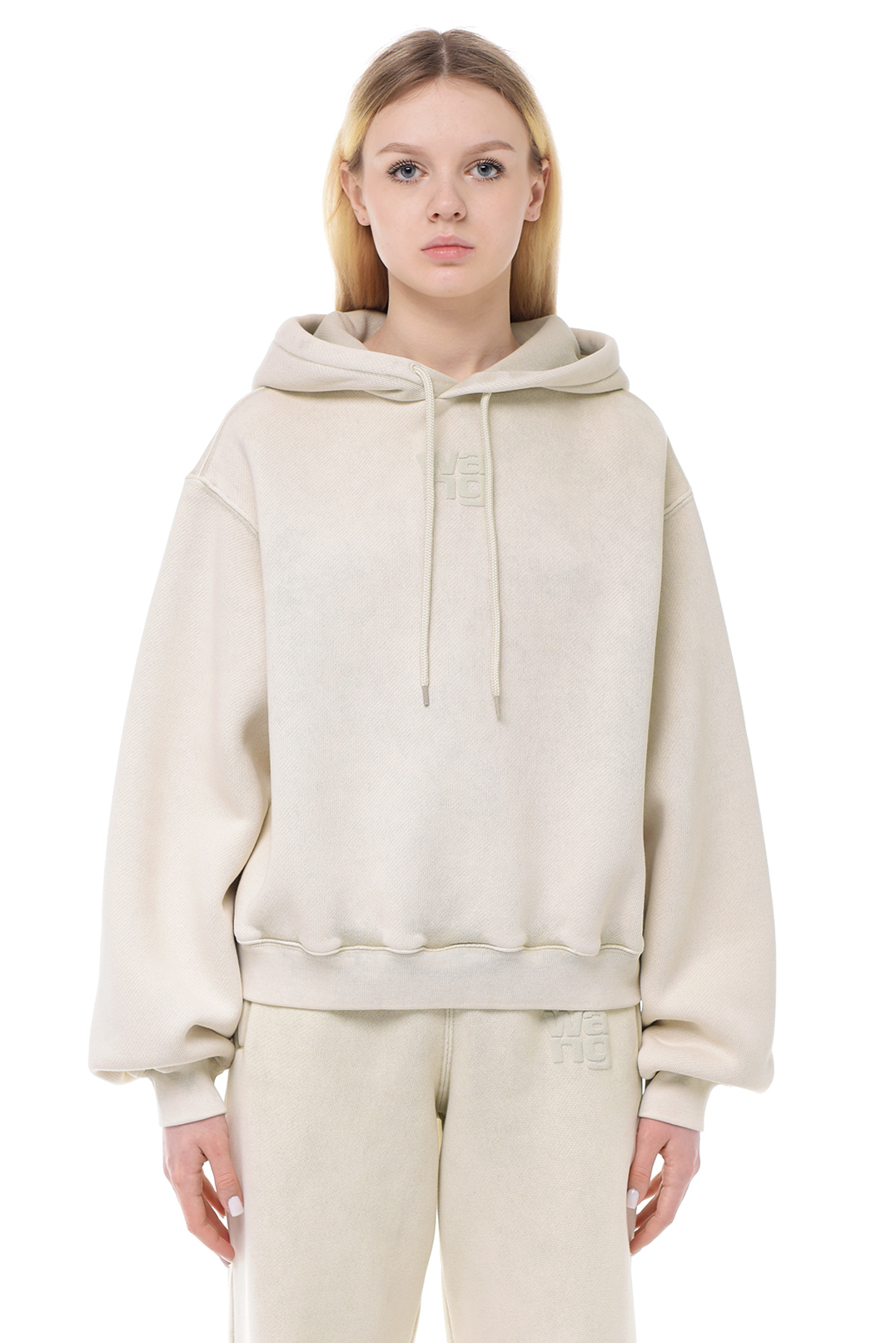 Худі oversize з логотипом ALEXANDER WANG TAW13007