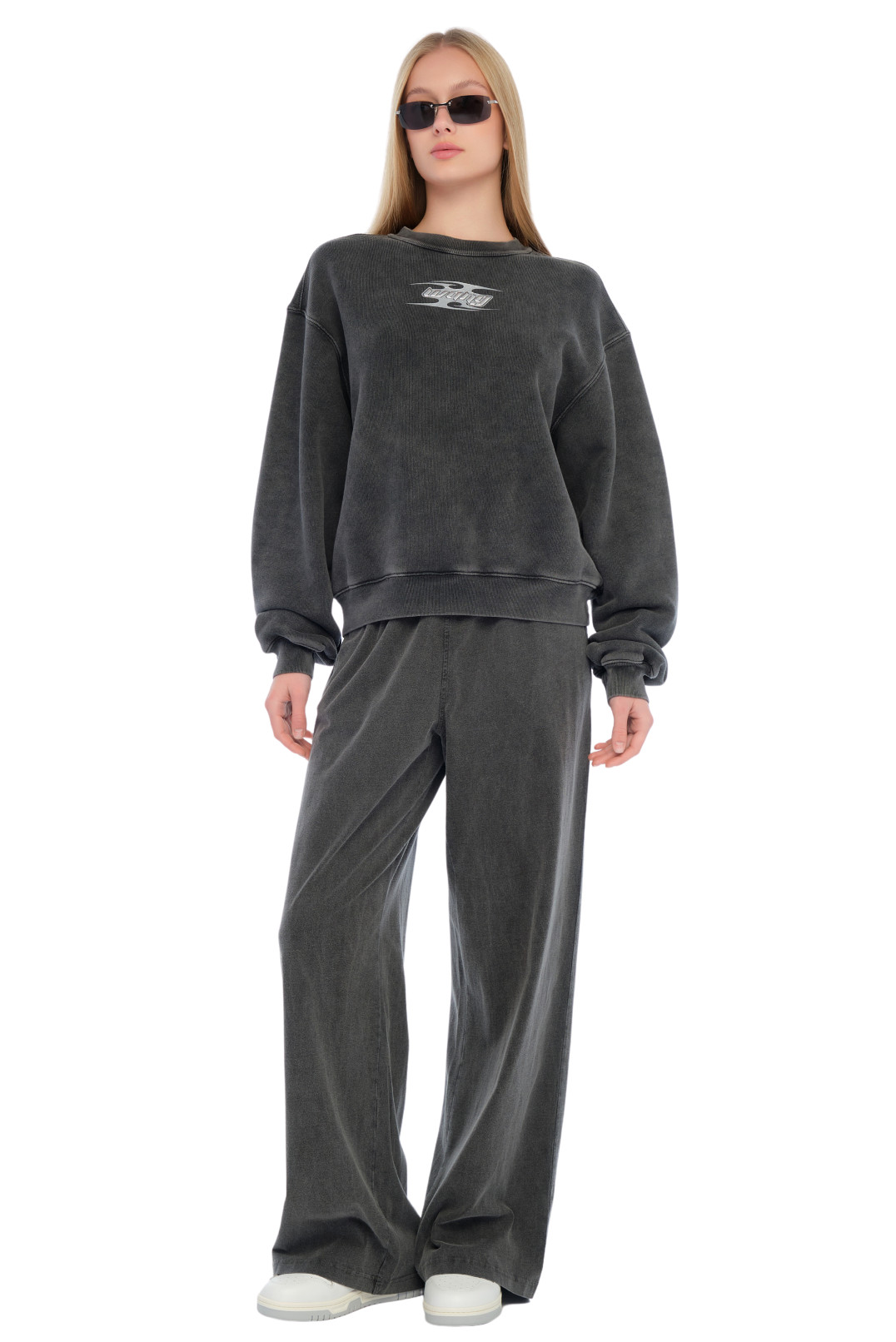 Світшот oversize з логотипом ALEXANDER WANG TAW24006