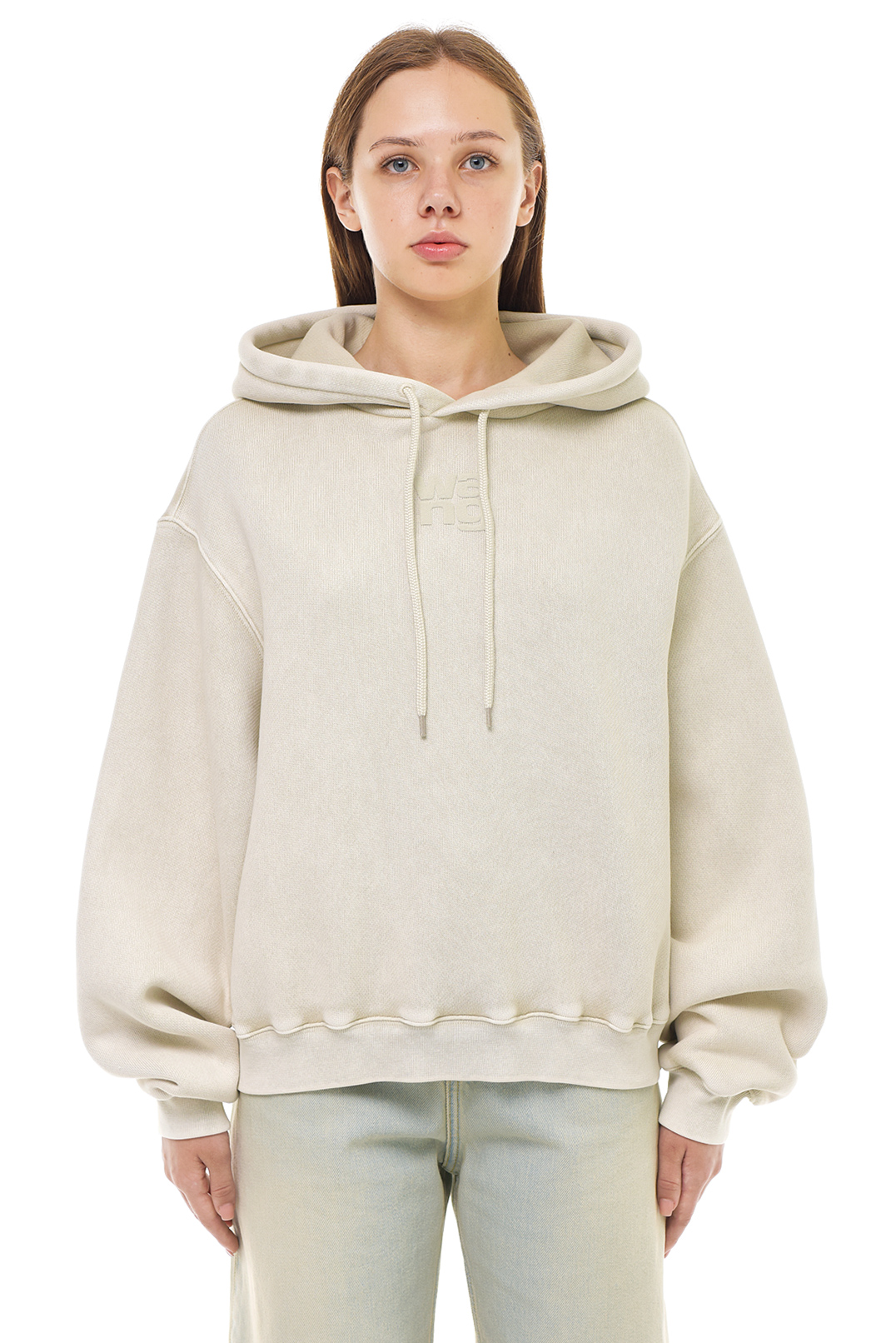 Худі oversize з логотипом ALEXANDER WANG TAWP23016