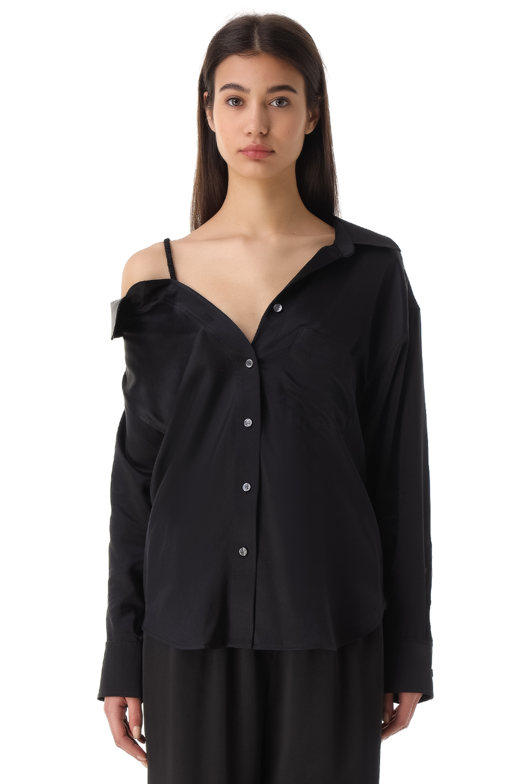 Асимметричная шелковая блуза ALEXANDER WANG TAWp12019