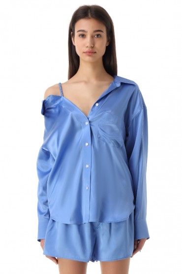 Асимметричная шелковая блуза ALEXANDER WANG TAWp12021 