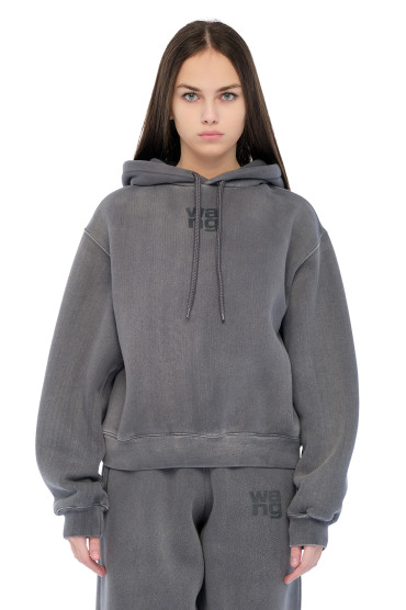 Худі oversize з логотипом ALEXANDER WANG TAWp15002