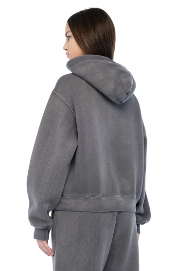 Худі oversize з логотипом ALEXANDER WANG TAWp15002