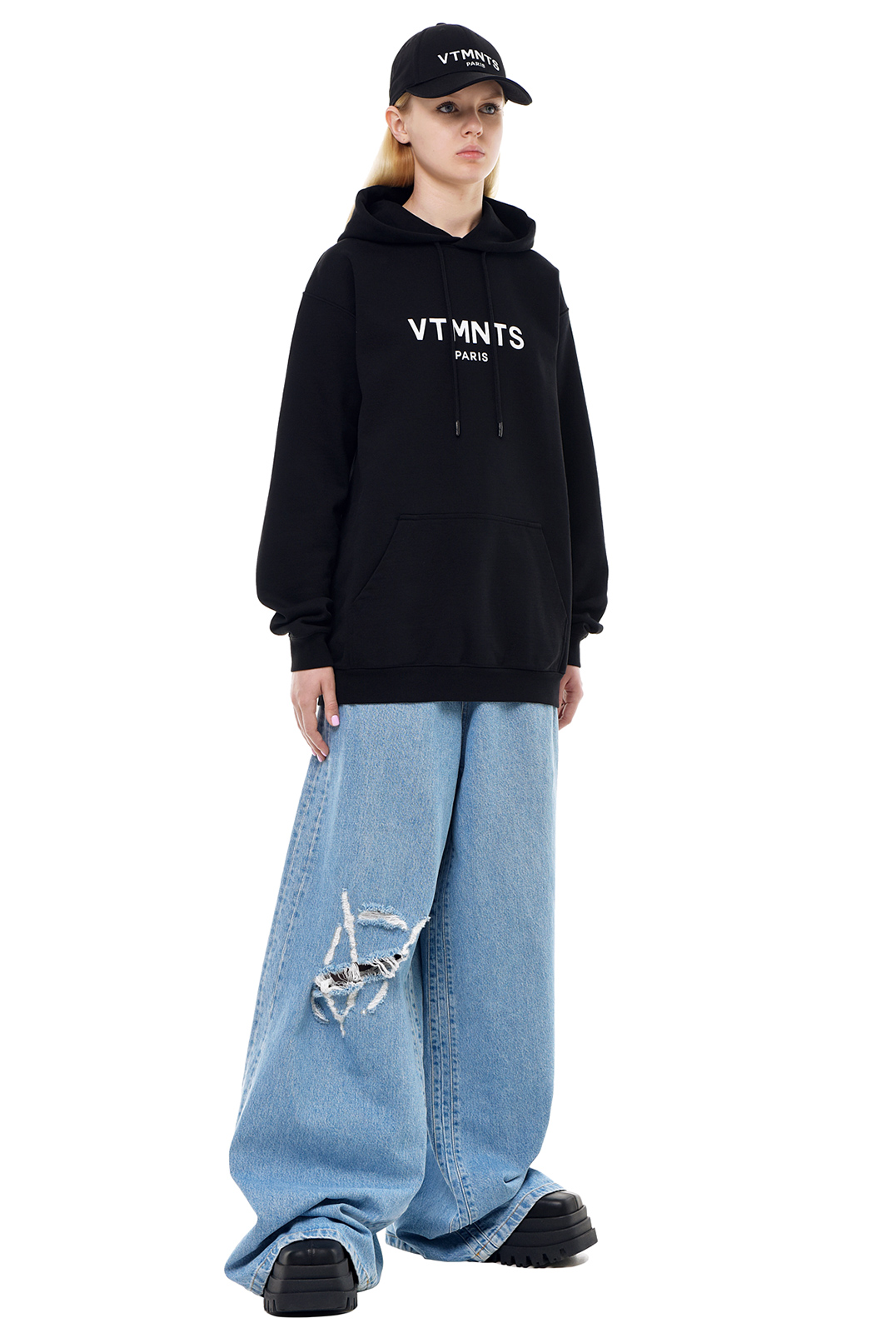 Худі oversize з логотипом VTMNTS VTM23005
